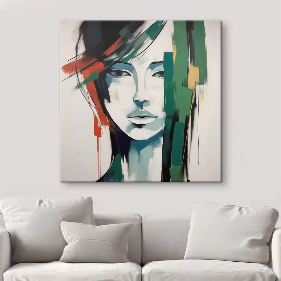 Wandbilder Helles Porträt Nachahmung der Malerei s44698