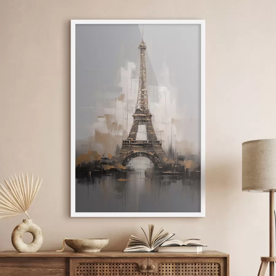 Fototapete Eiffelturm Nachahmung der Malerei f44697