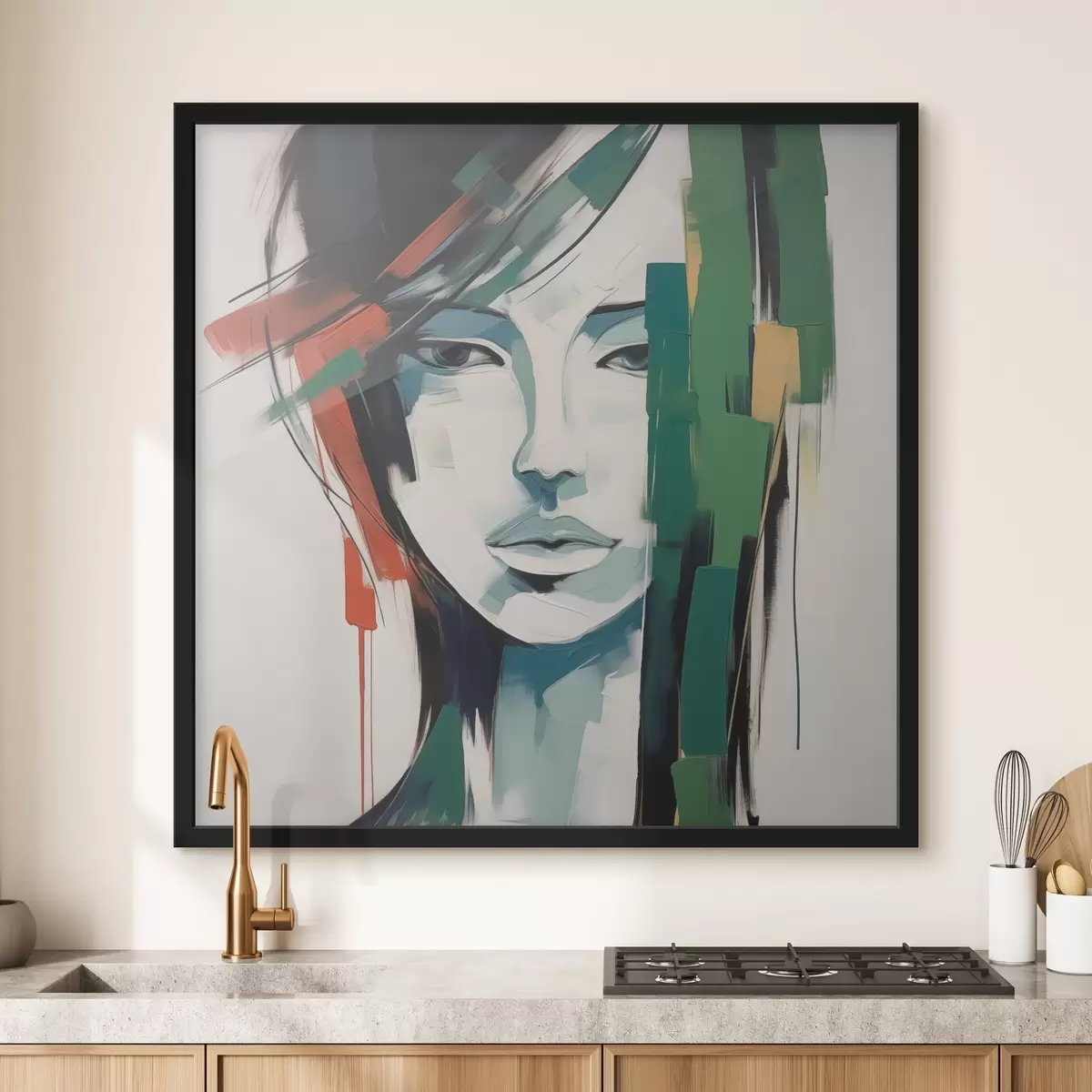 Poster Helles Porträt Nachahmung der Malerei f44698