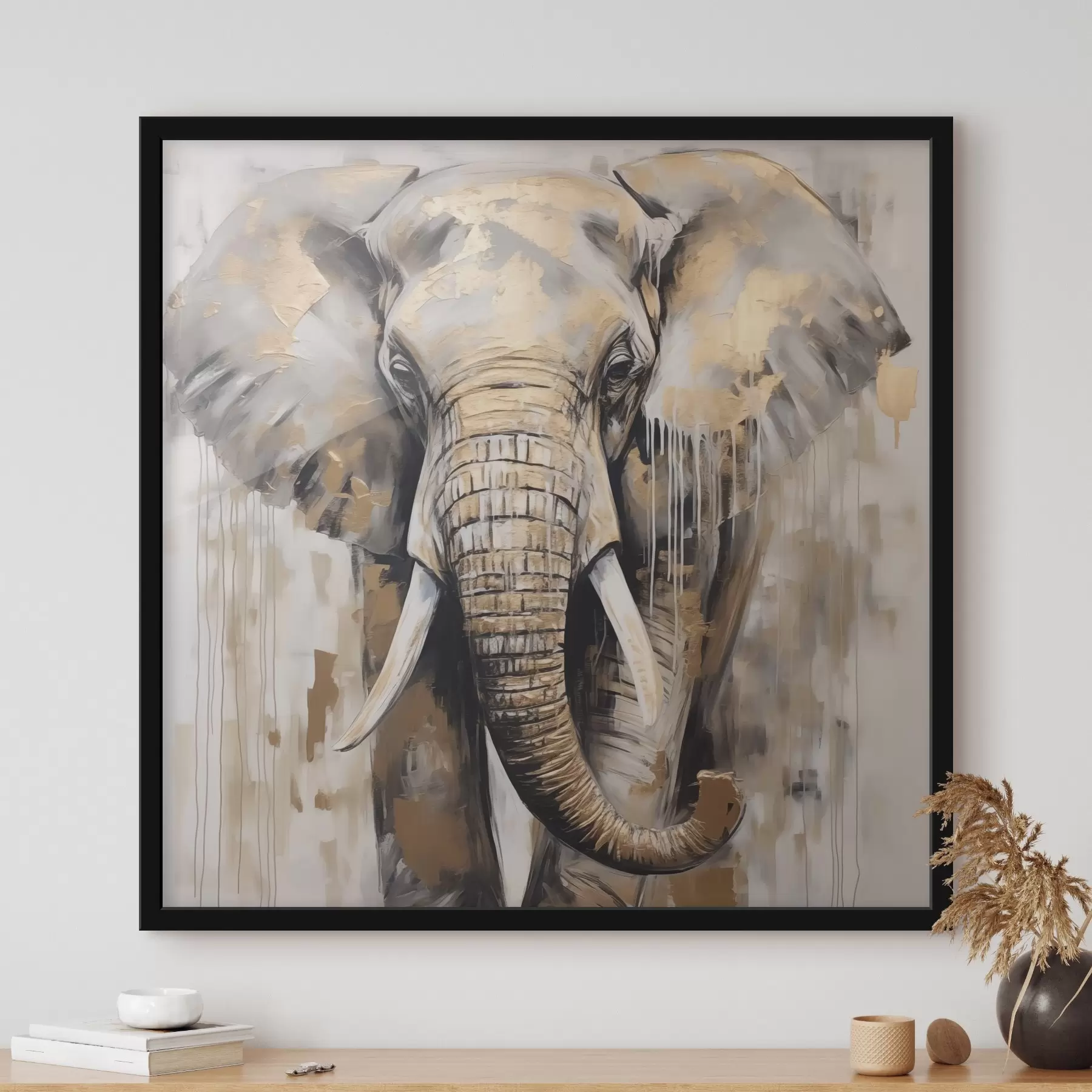 Wandbilder Elefantenimitation Gemälde f44700