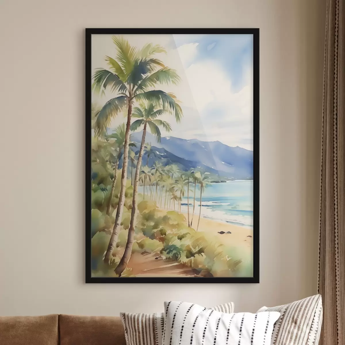 Poster Palmen am Meer f44701