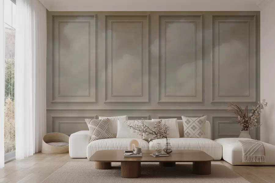 Fototapete Schimmelpilzimitation mit luftigen Wolken w04110v1