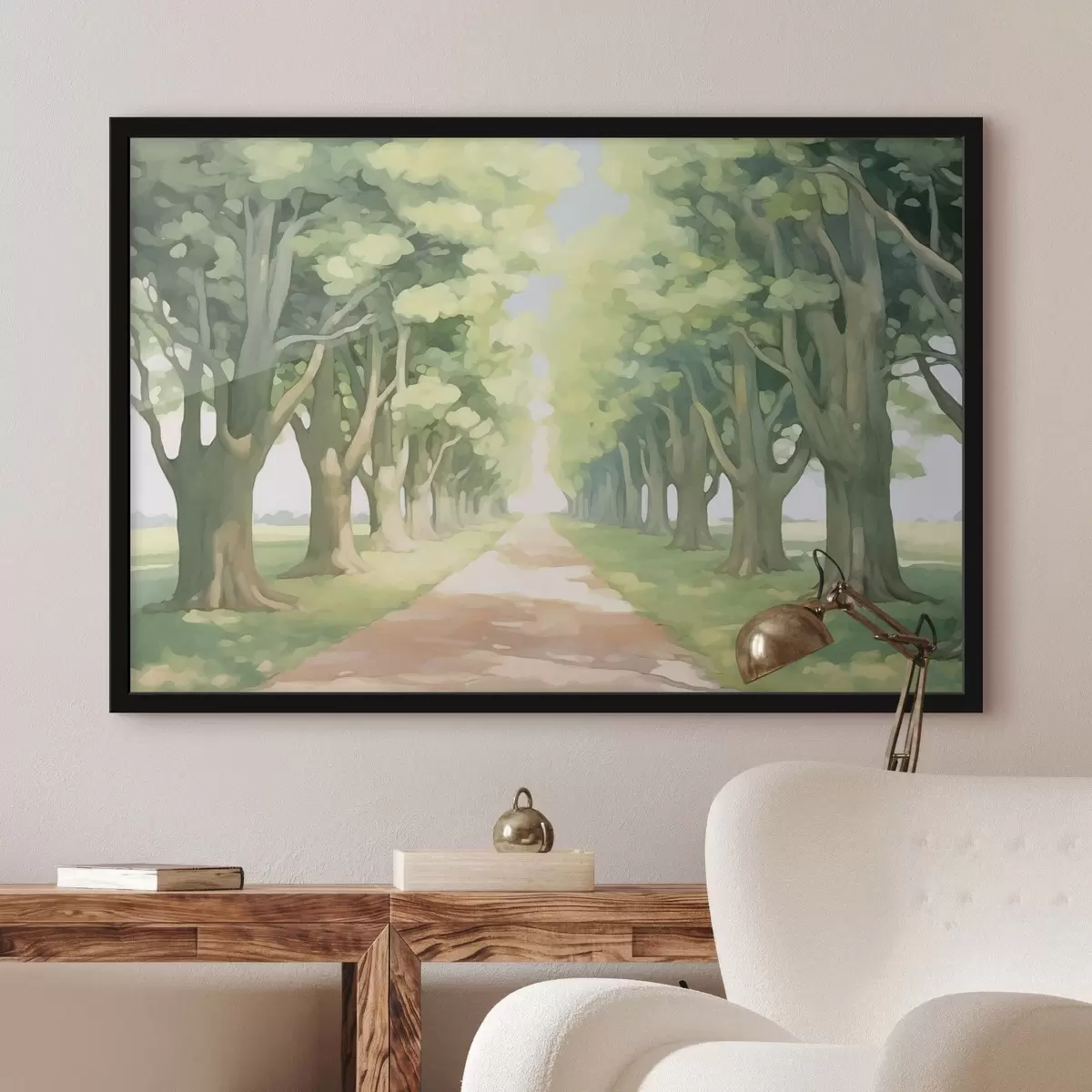 Poster Baumallee entlang des Weges f44727