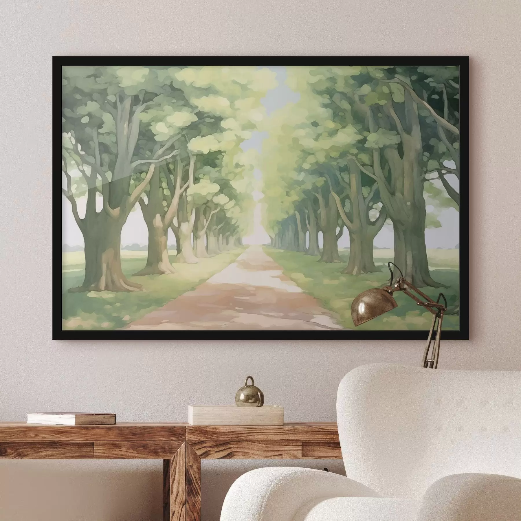 Fototapete Baumallee entlang des Weges f44727