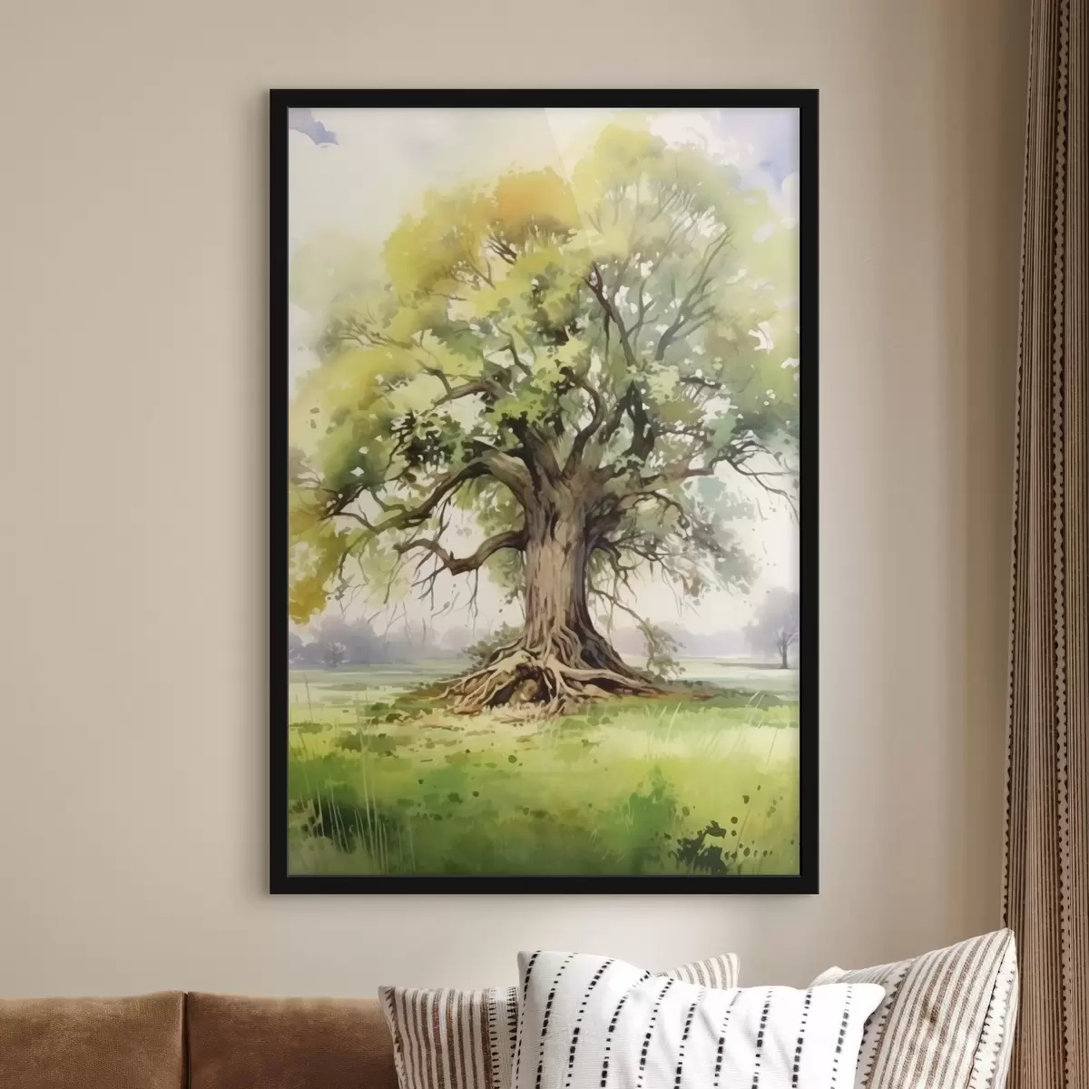 Poster Ein alter Baum mit ausladenden Wurzeln f44731