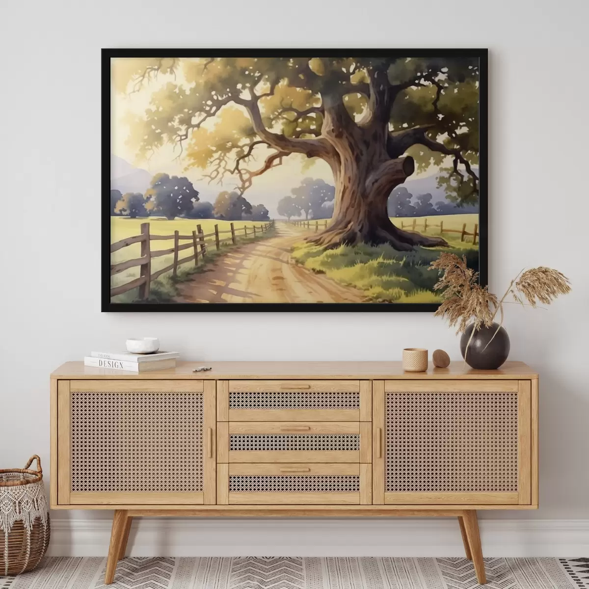 Poster eine Gasse an einer Landstraße f44733