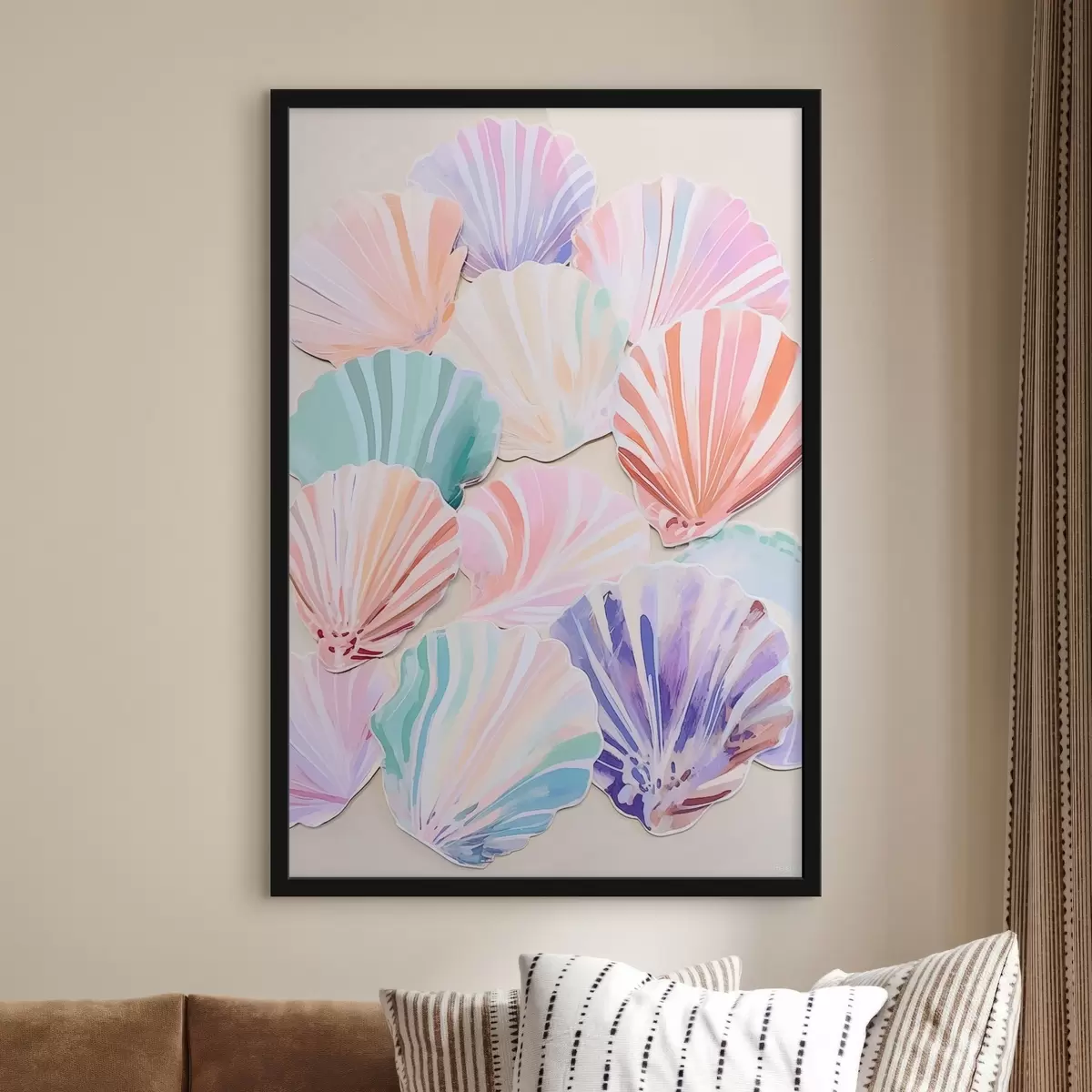 Poster Mehrfarbige Muscheln f44736