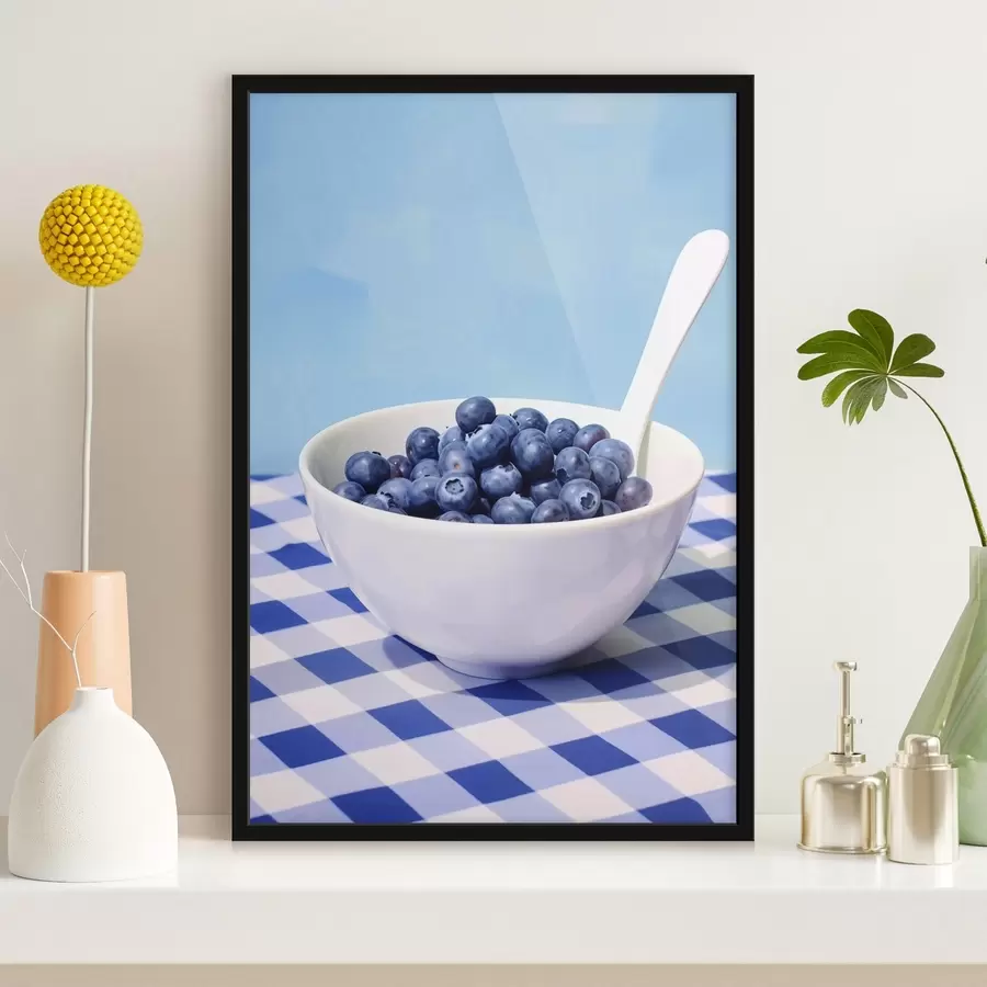 Fototapete Eine Schale Blaubeeren f44737