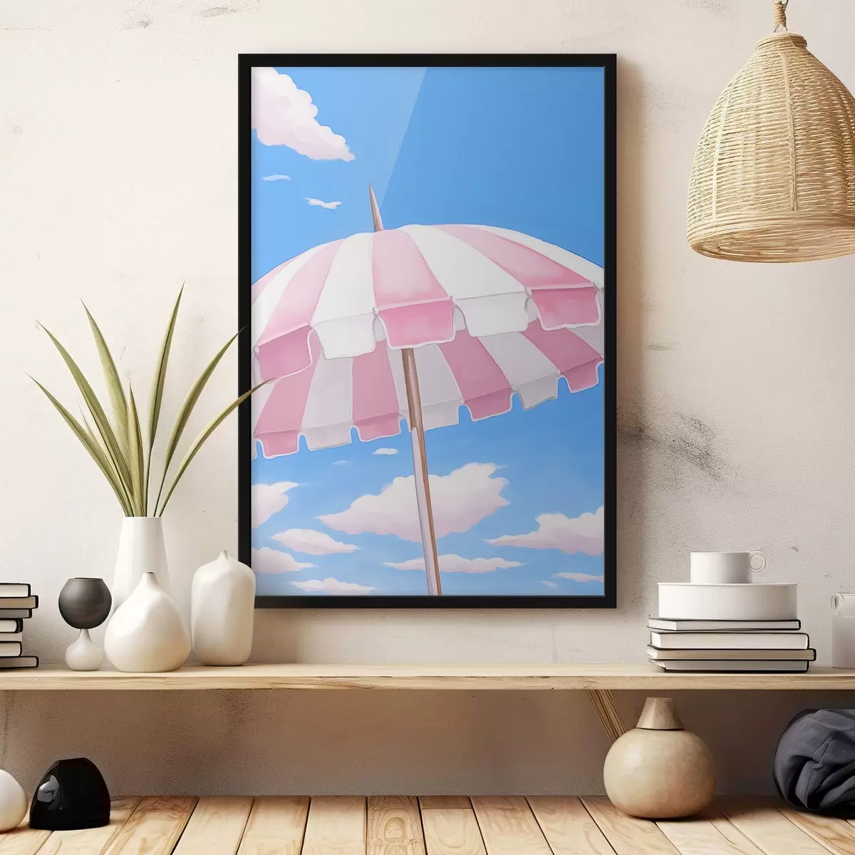 Poster Rosa Sonnenschirm f44740