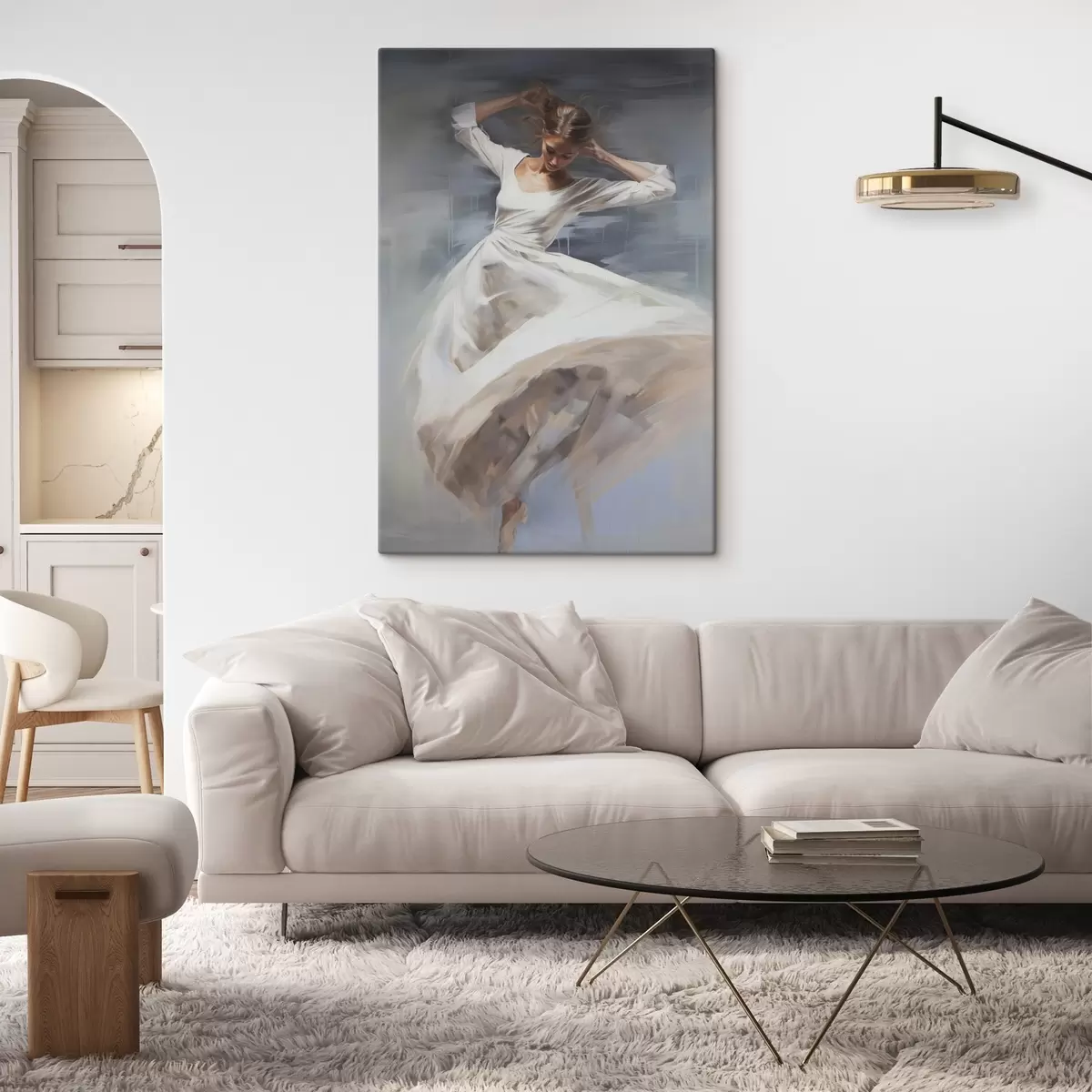 Wandbilder Tänzerin in sanften Tönen s44751