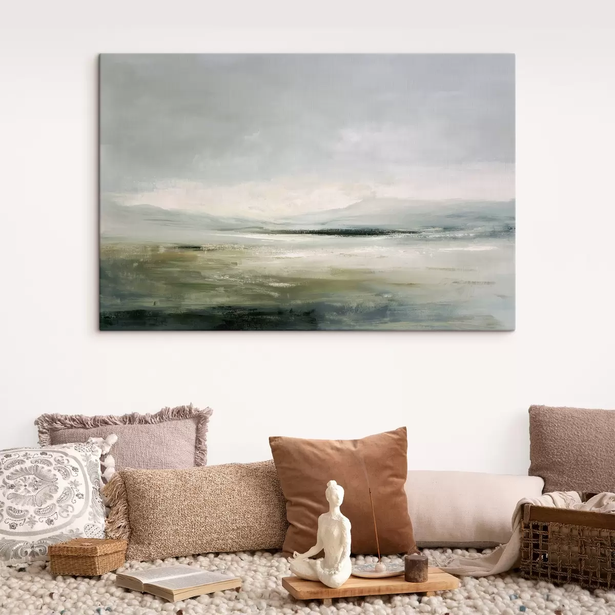 Wandbilder Minimalistische Landschaft mit Nebel s44756