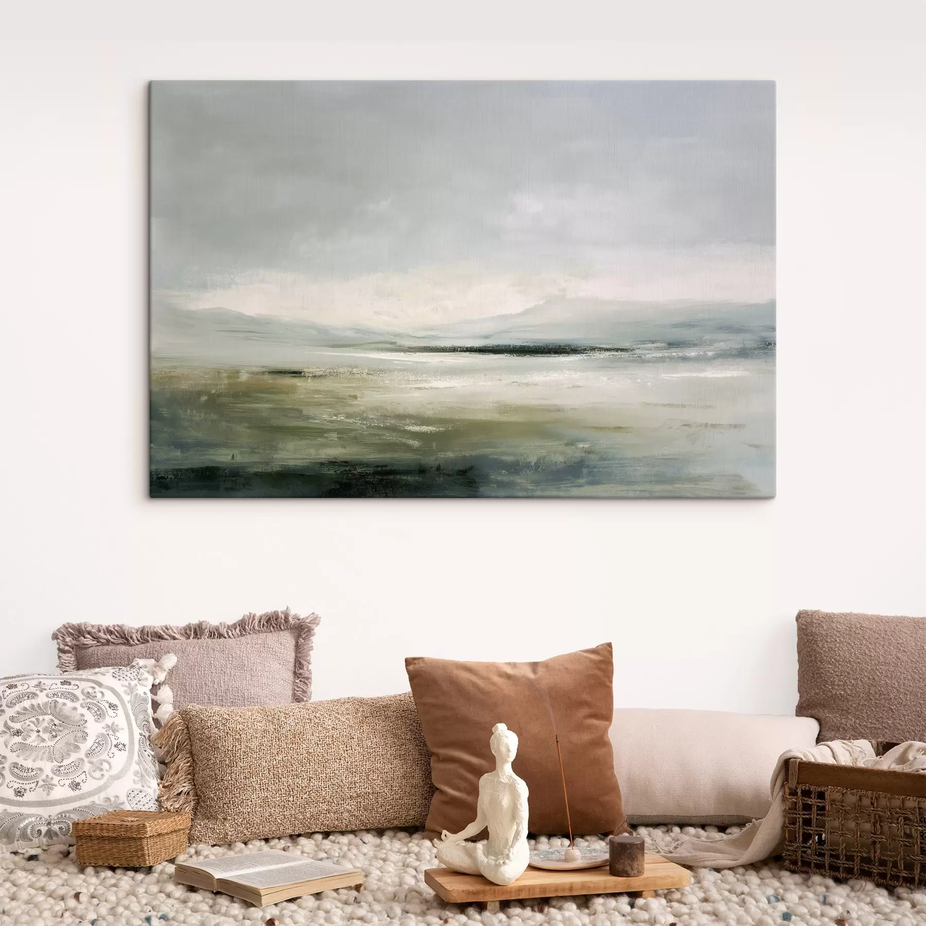 Fototapete Minimalistische Landschaft mit Nebel s44756