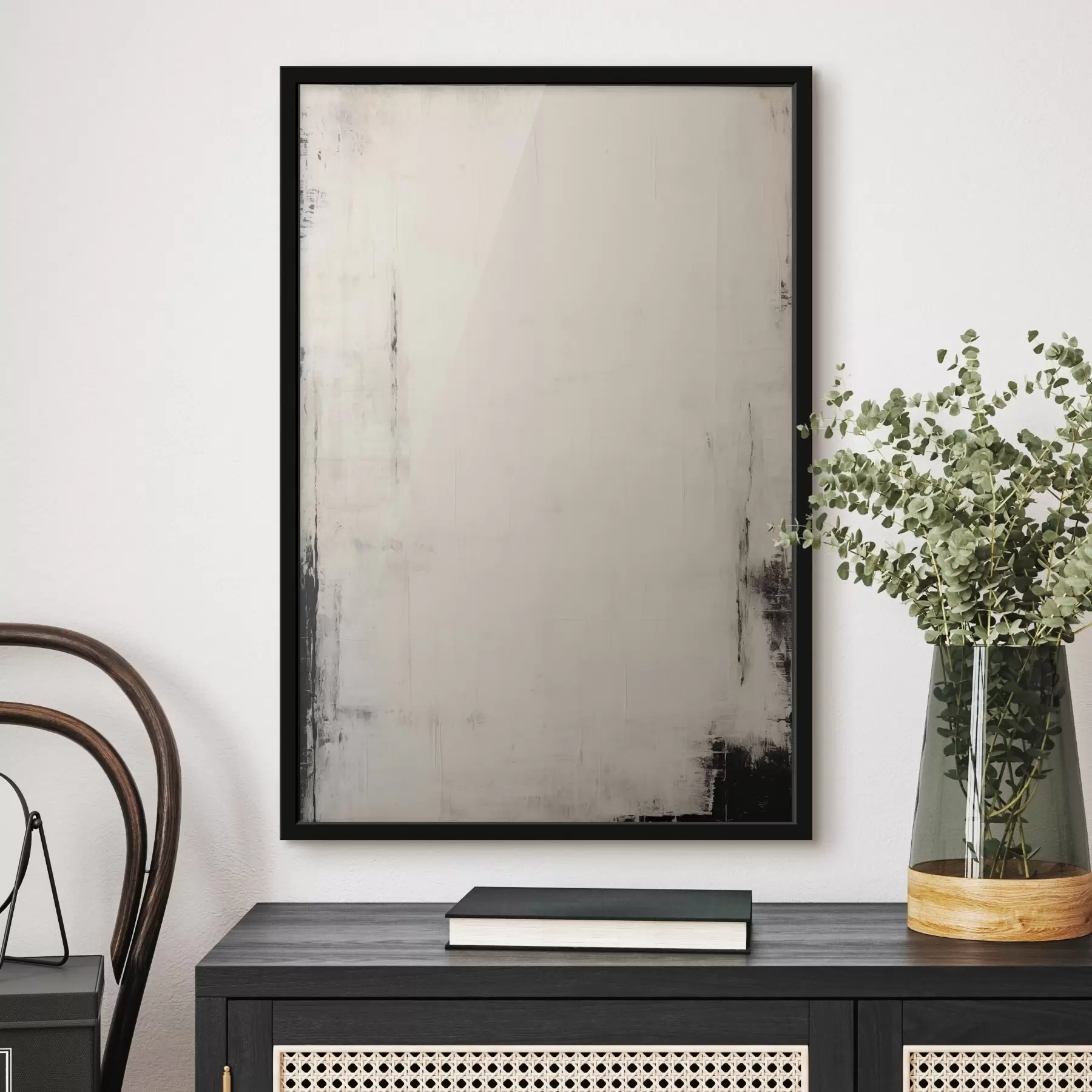 Fototapete Heller Hintergrund mit dunklen Strichen f44741