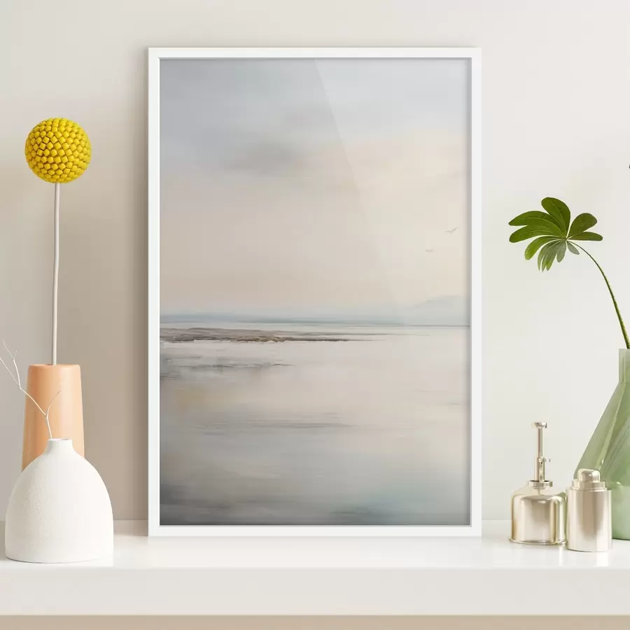Fototapete Pastellfarbenes Meer mit Horizont f44746