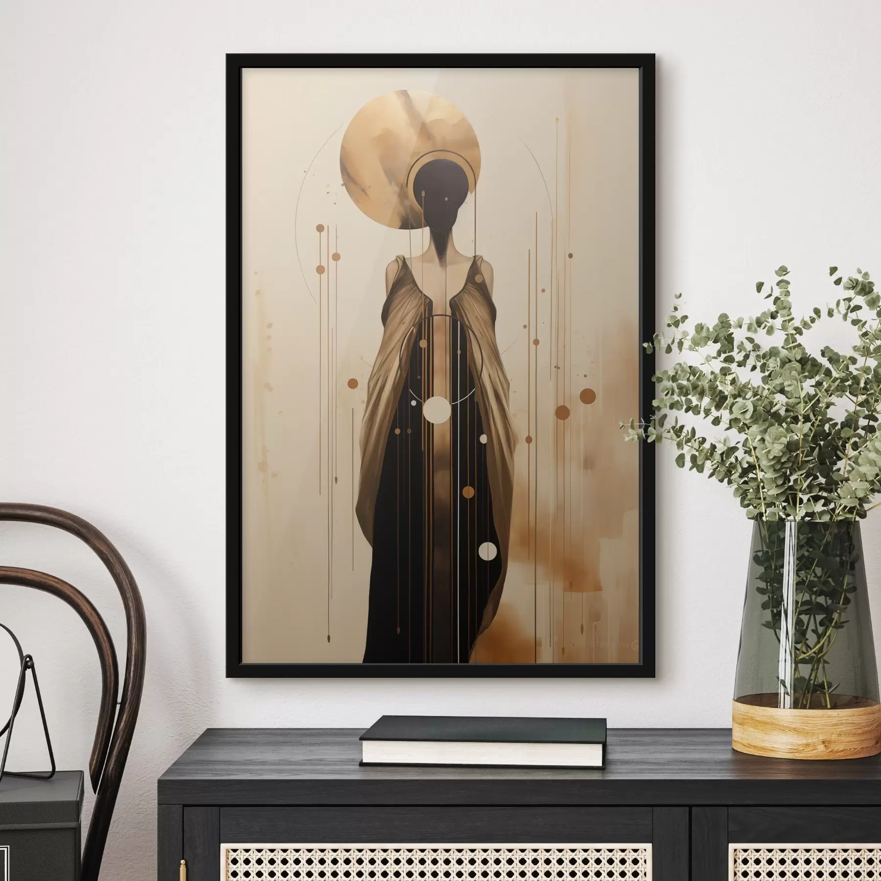 Fototapete Abstrakte Frau mit Ornament f44748