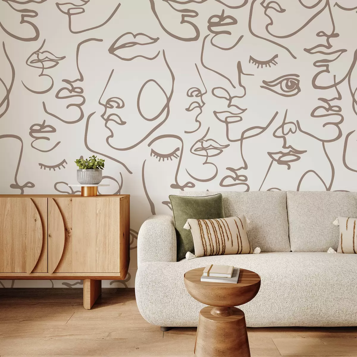 Fototapete Abstrakte Gesichter w04121v1