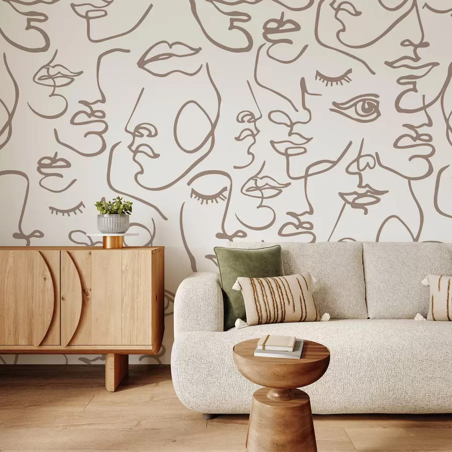 Fototapete Abstrakte Gesichter w04121v1