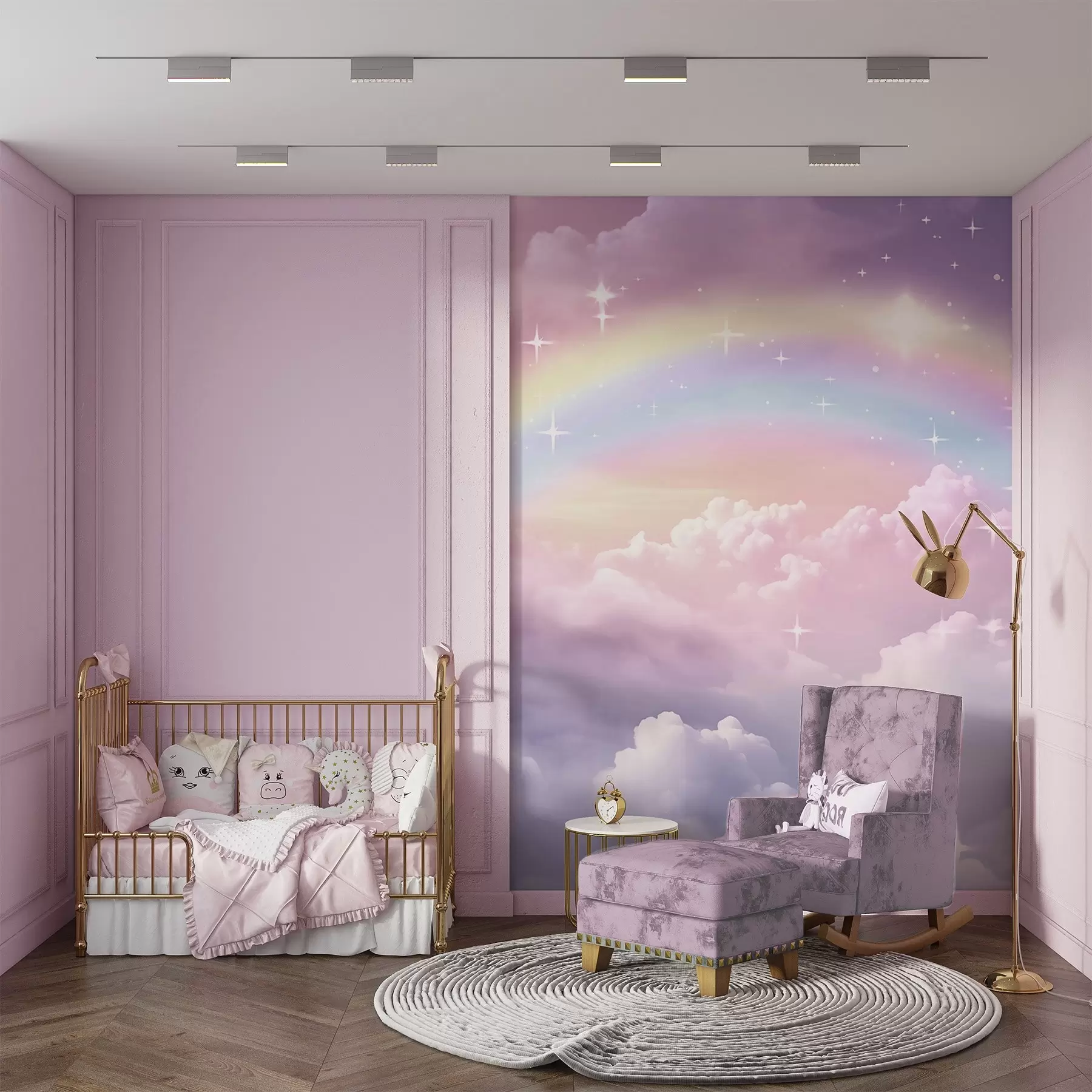 Wandbilder Regenbogen in den Wolken w04146