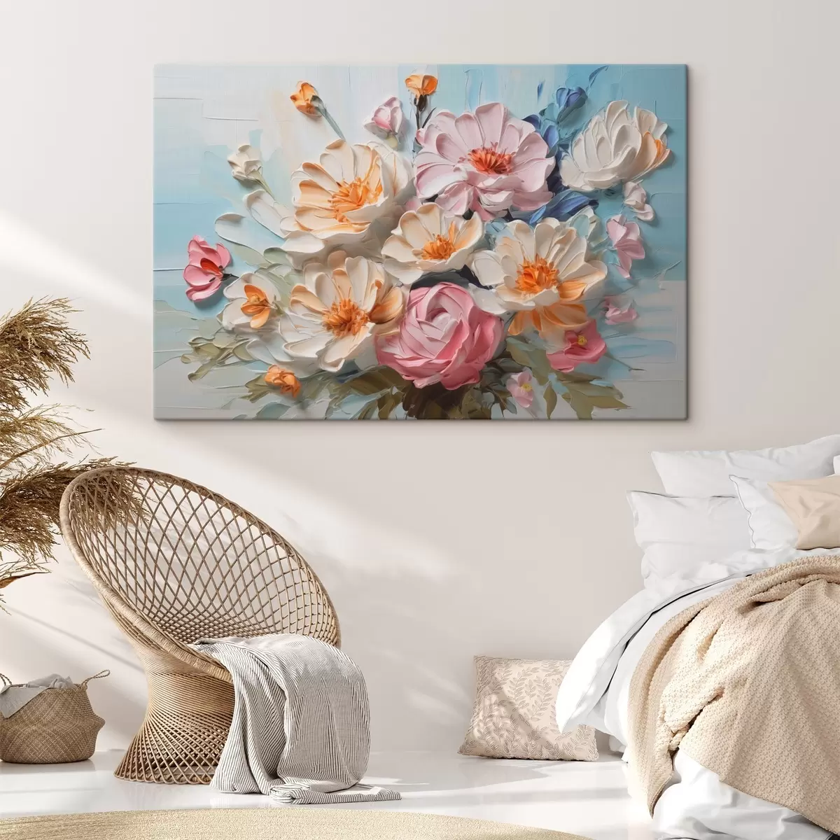 Wandbilder Helle Blumen Nachahmung Malerei s44765