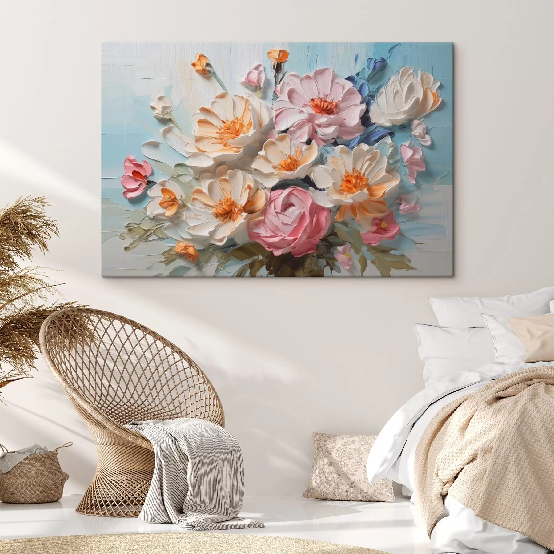 Wandbilder Helle Blumen Nachahmung Malerei s44765