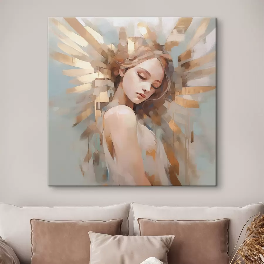 Wandbilder Abstraktes Porträt Nachahmung der Malerei s44774