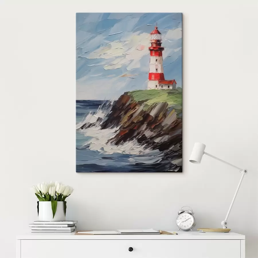 Wandbilder Leuchtturm-Imitation Gemälde s44782