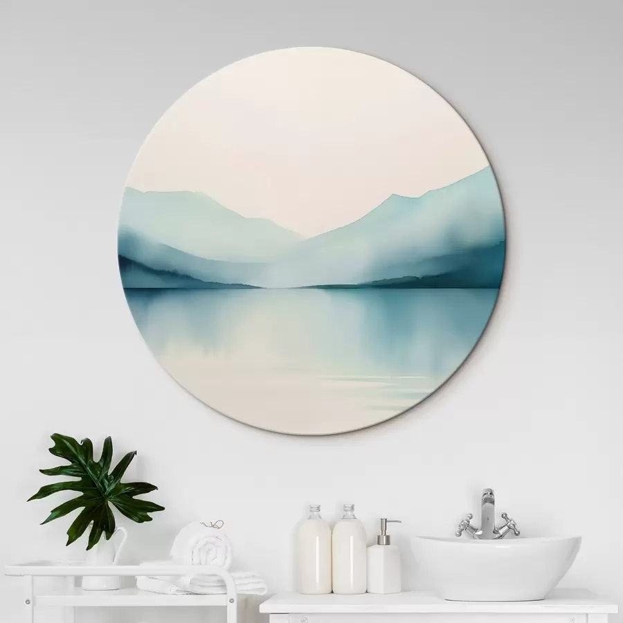 Wandbilder Berge hinter dem See Nachahmung des Aquarells r44764