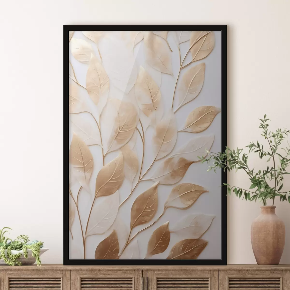 Poster Blätter auf Zweigen f44766