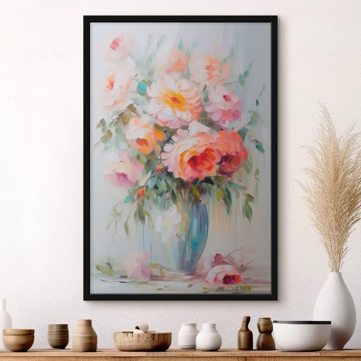 Poster Blumenstrauß in einer Vase f44776