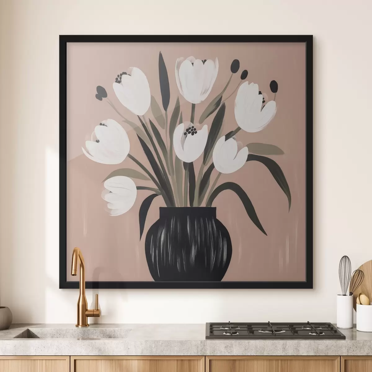Poster Tulpen in einer Vase f44779