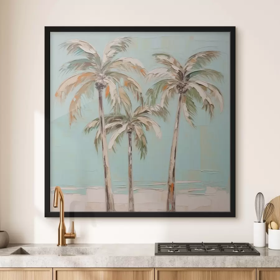 Fototapete Palmen Nachahmung Malerei f44781