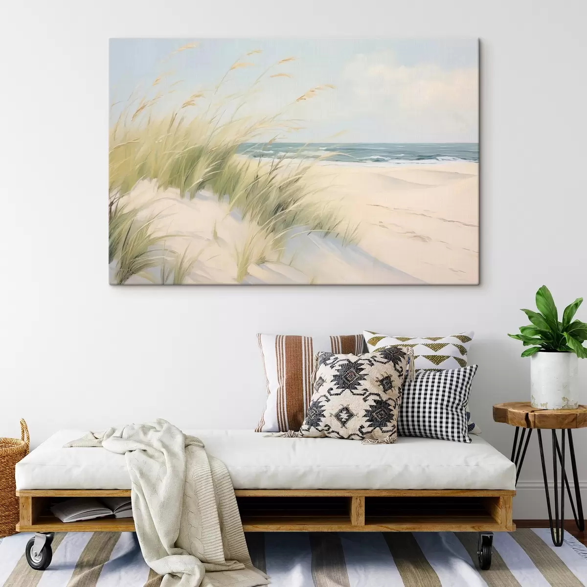 Wandbilder Meeresufer mit Sand und Gras s44806