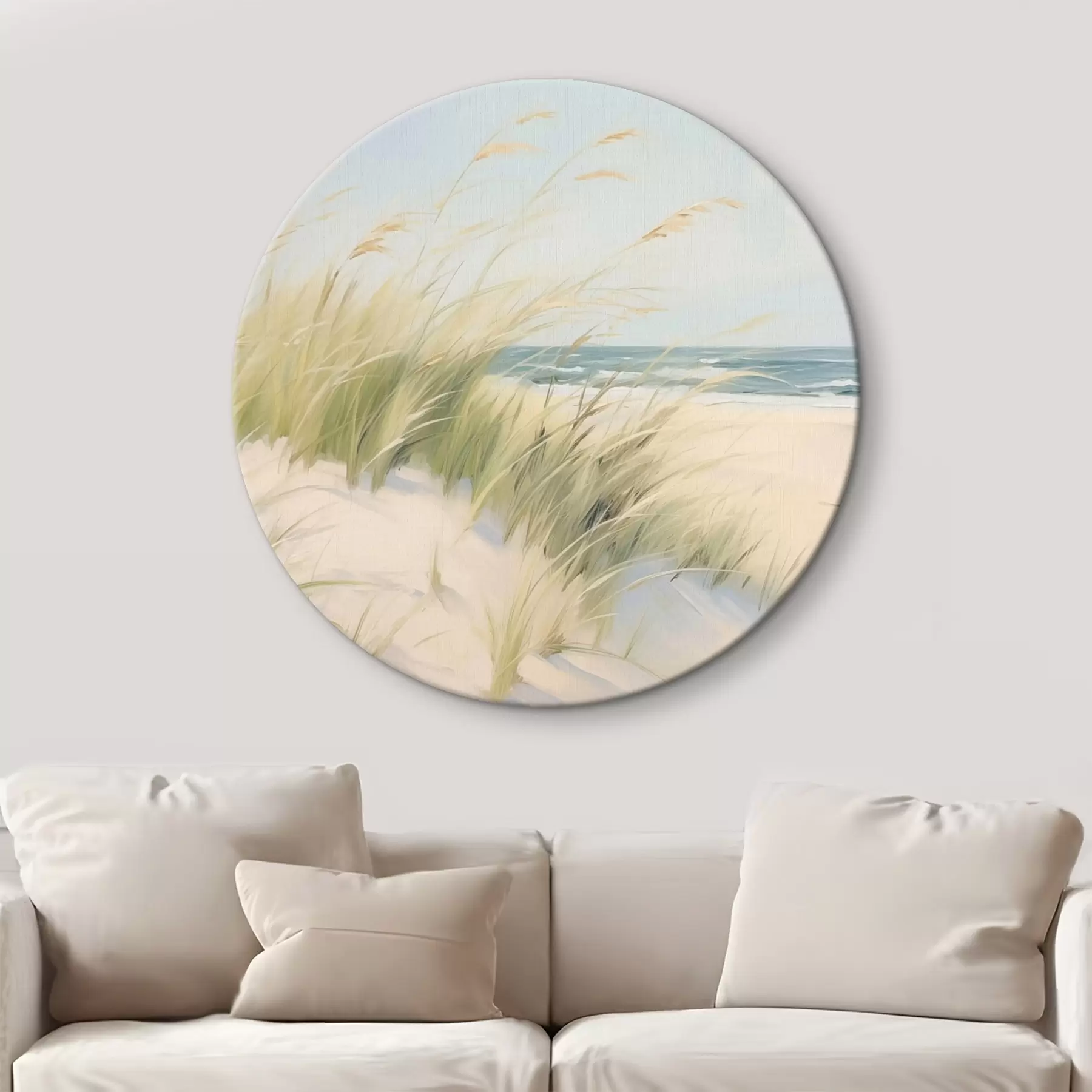 Wandbilder Meeresufer mit Sand und Gras r44806