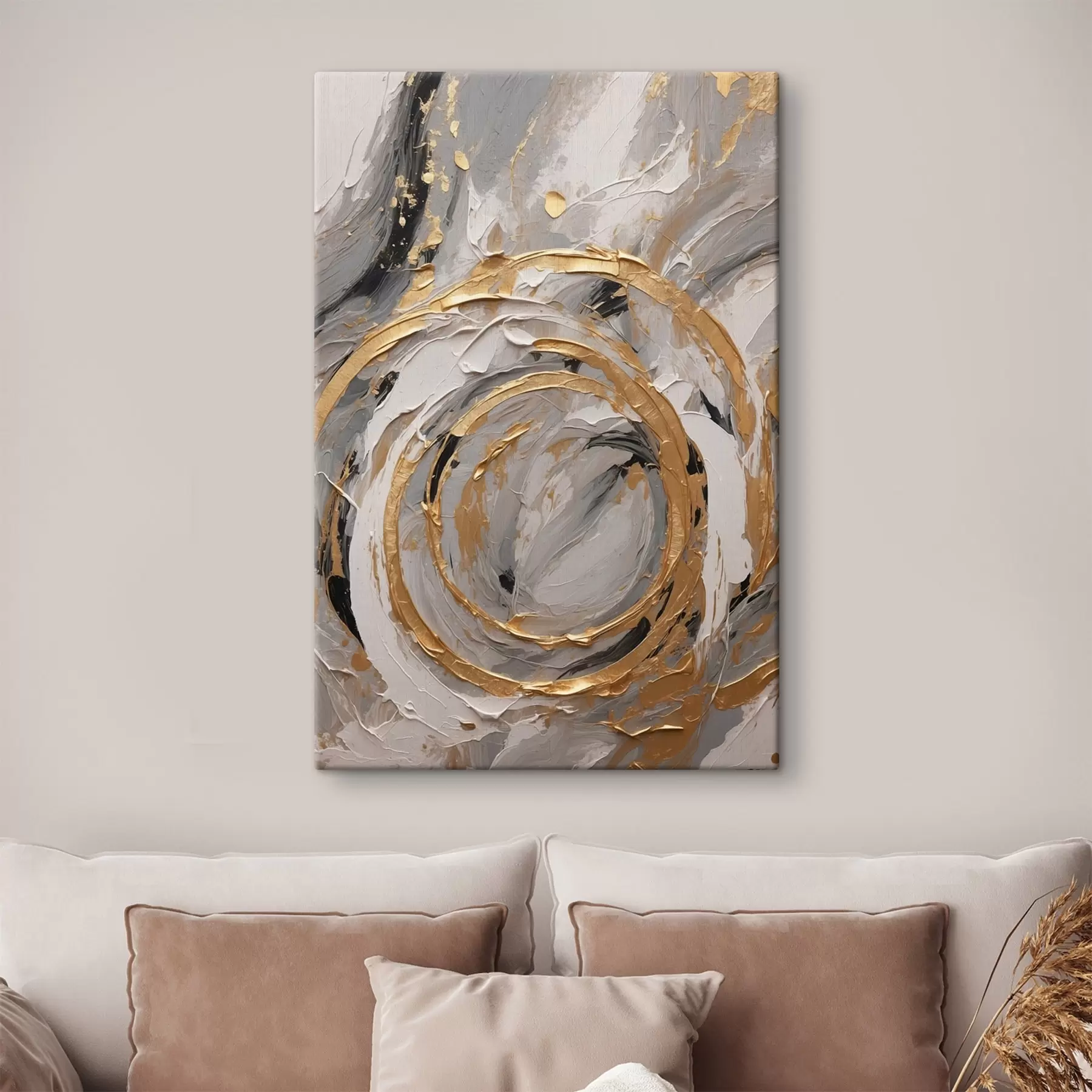 Wandbilder Abstrakte Textur mit Kreisen und Pastellfarben s44876