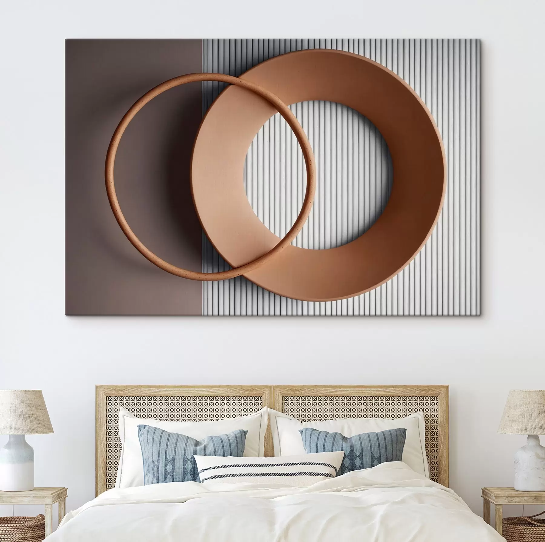 Fototapete Nebliges Gebirge mit gedeckten Farben s44901