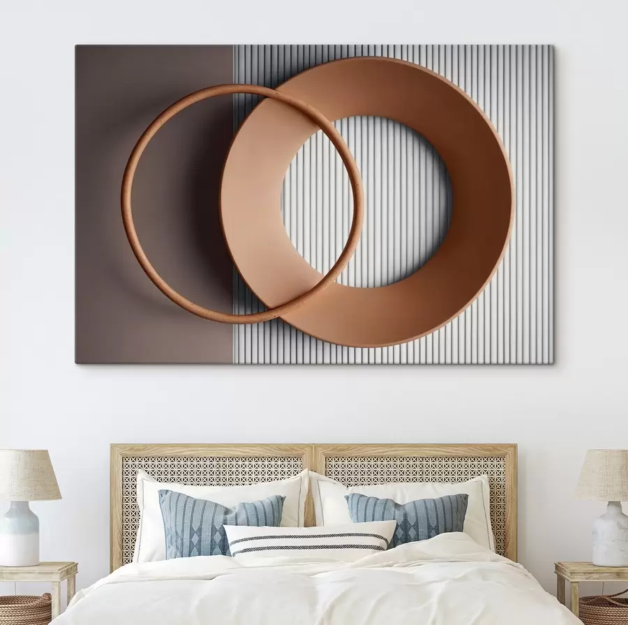 Wandbilder Nebliges Gebirge mit gedeckten Farben s44901