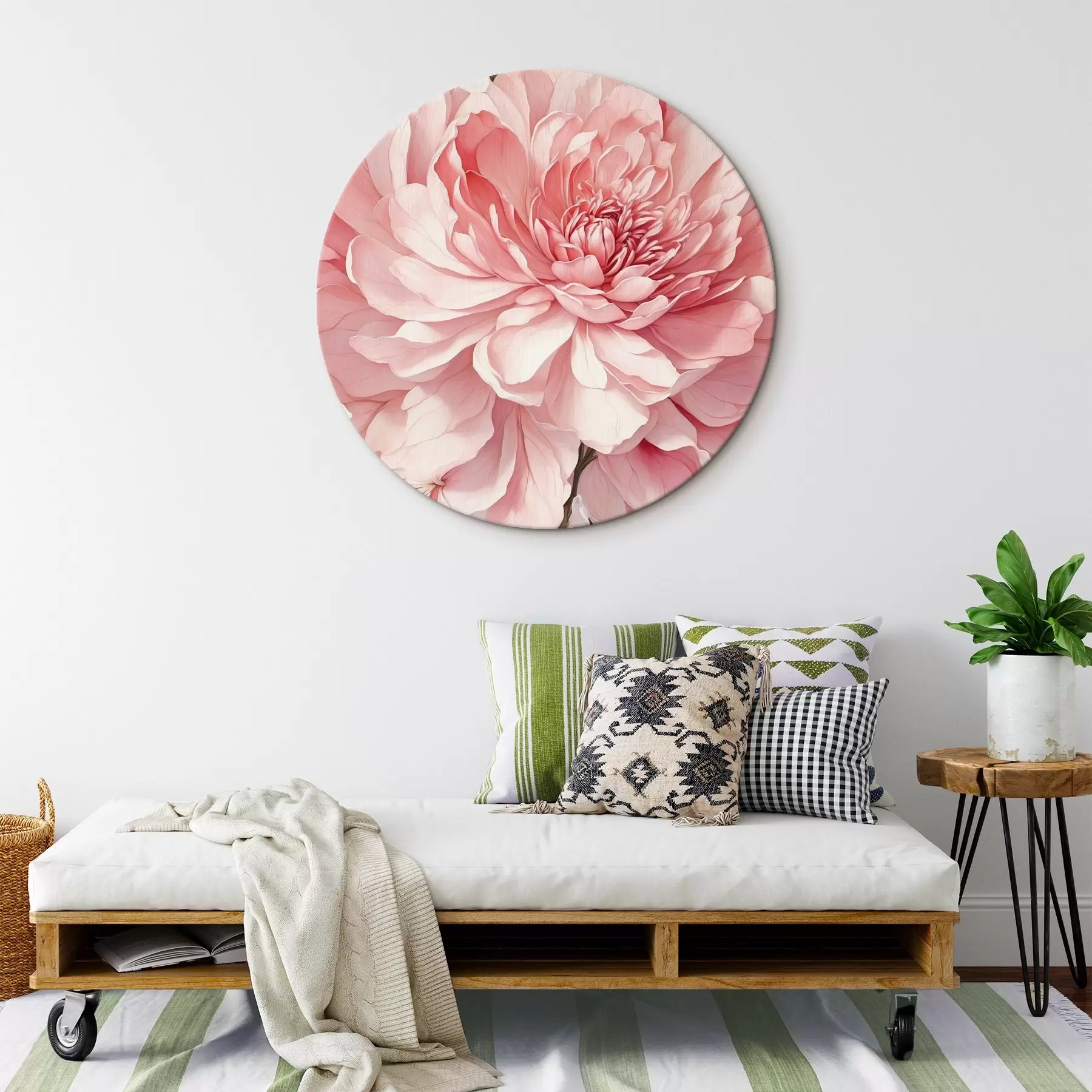 Wandbilder Rosa Pfingstrose Nahaufnahme mit weicher Beleuchtung r44891