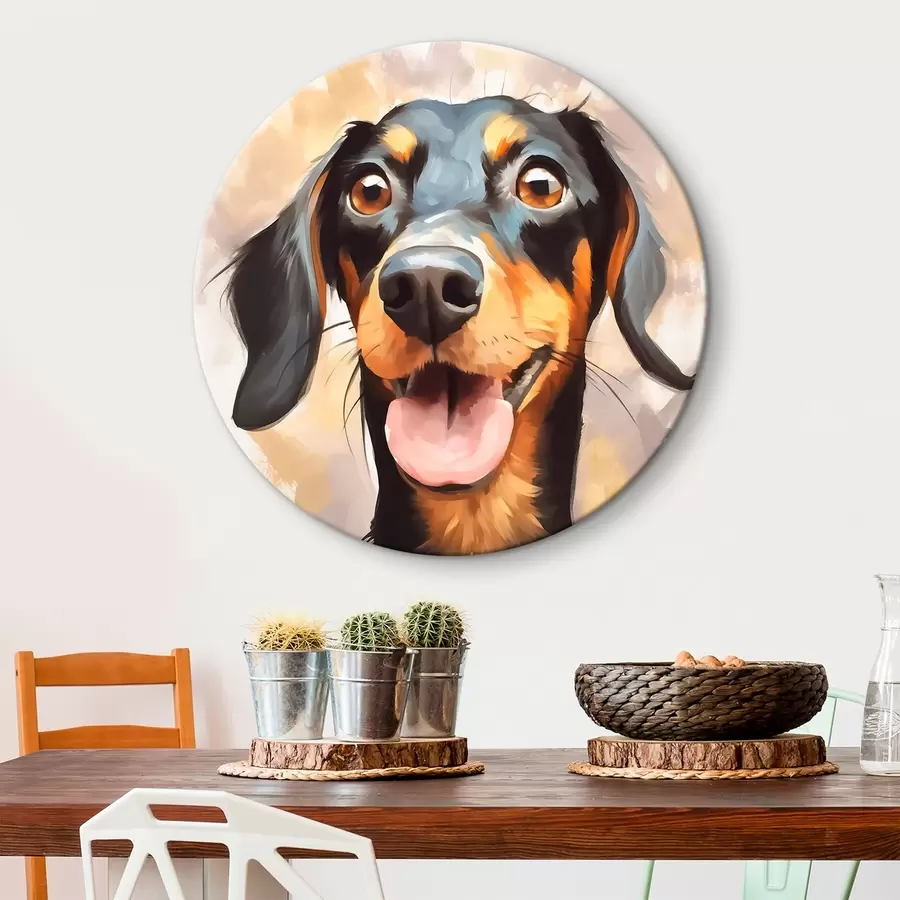 Wandbilder Dackel Imitation Gemälde r44818