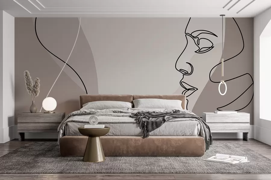 Fototapete Abstraktes Gesicht w09231v3