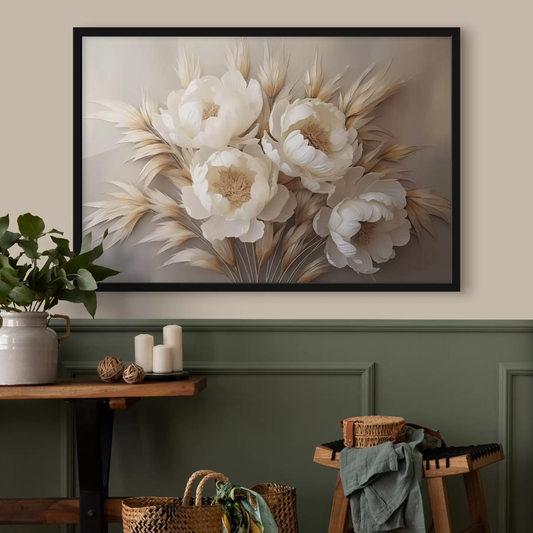 Fototapete Pfingstrosen mit Ährchen f44913