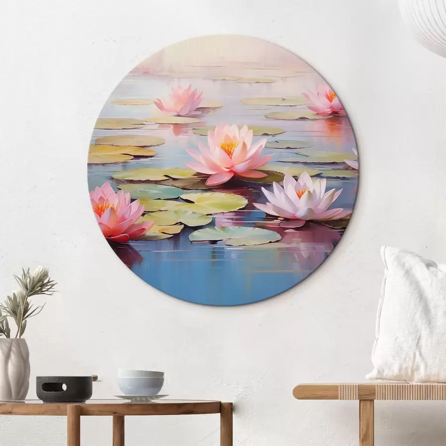 Wandbilder Lotosblumen auf dem Wasser r44909