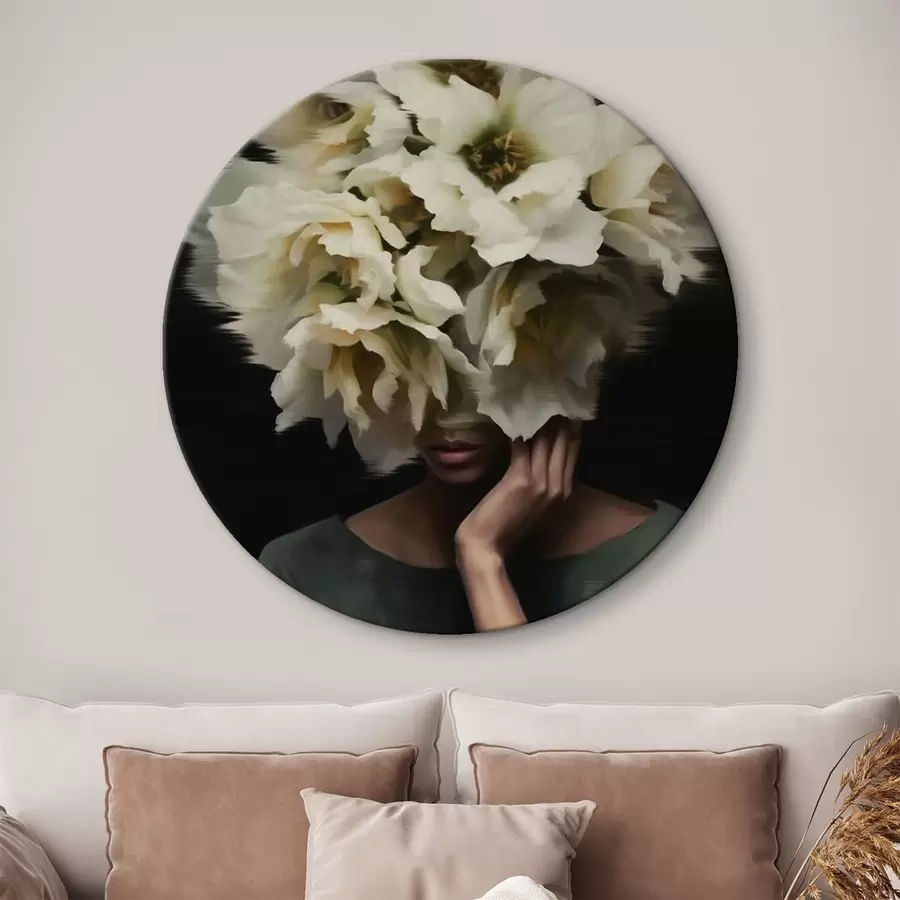 Wandbilder Frau mit Blumen r44911