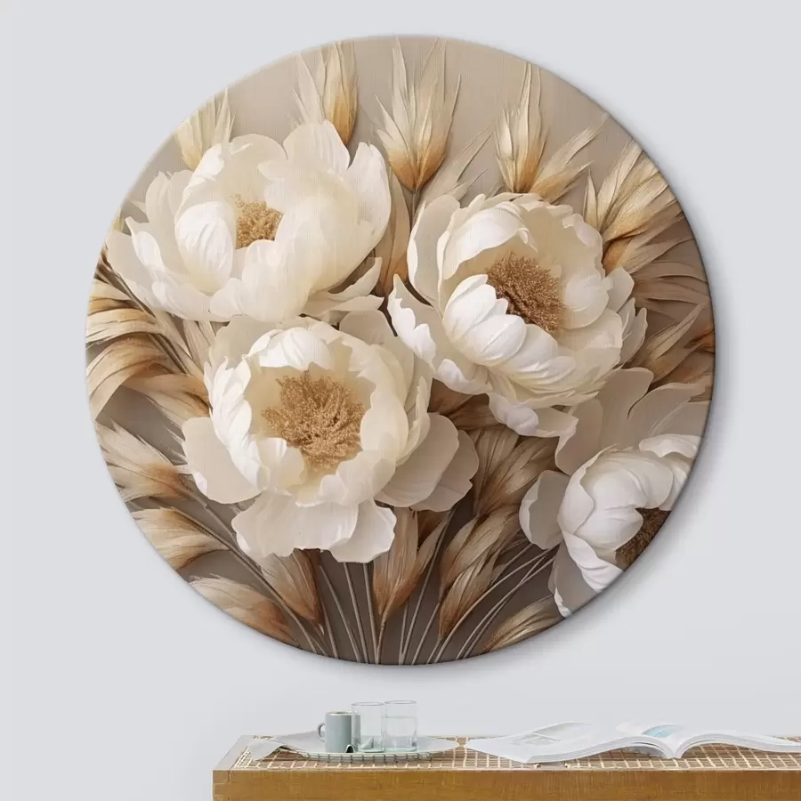 Wandbilder Pfingstrosen mit Ährchen r44913