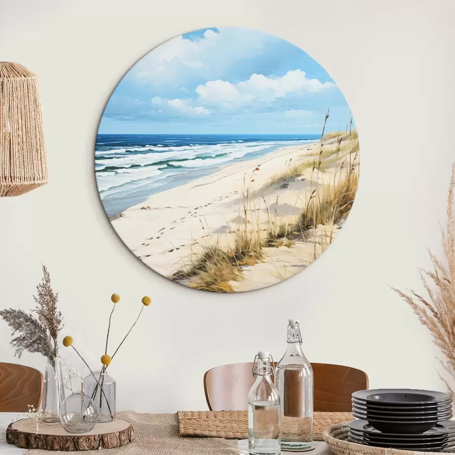 Fototapete Gras an der Küste unter blauem Himmel r44917