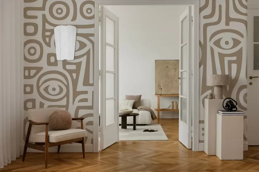 Fototapete Stilisierte Details im Gesicht w04186v2