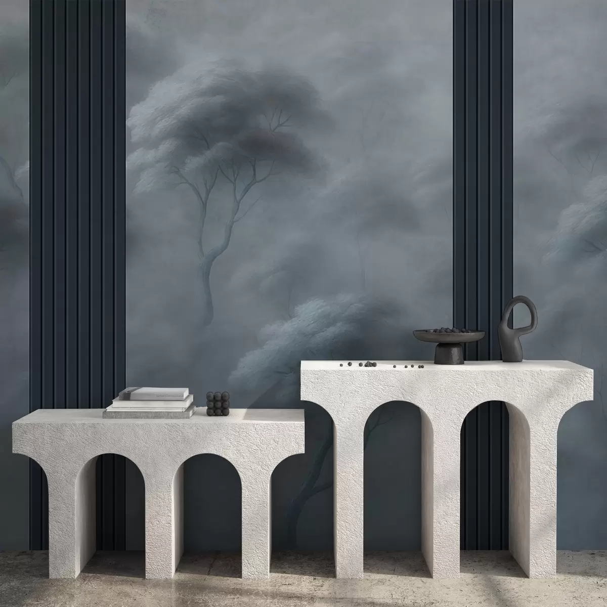 Fototapete Wald trifft auf Tafelkunst w04187v2