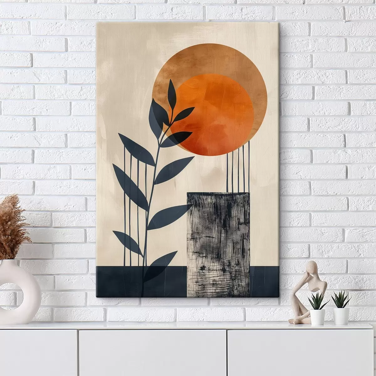 Wandbilder Sonne und Blätter s44961