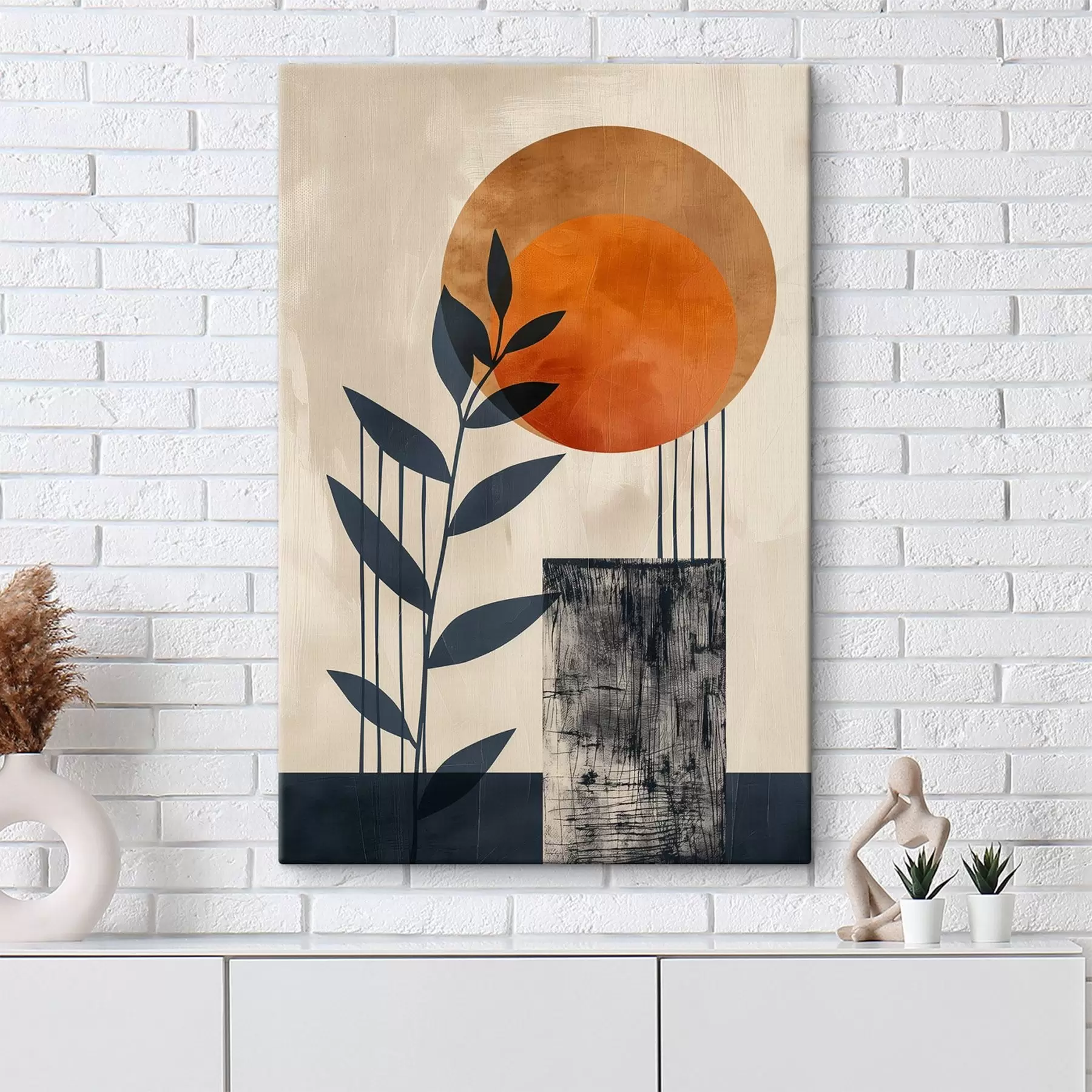 Wandbilder Sonne und Blätter s44961