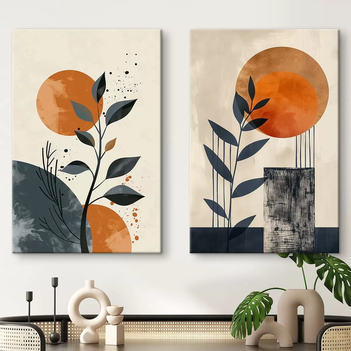 Wandbilder Laub bei Sonnenuntergang m00469