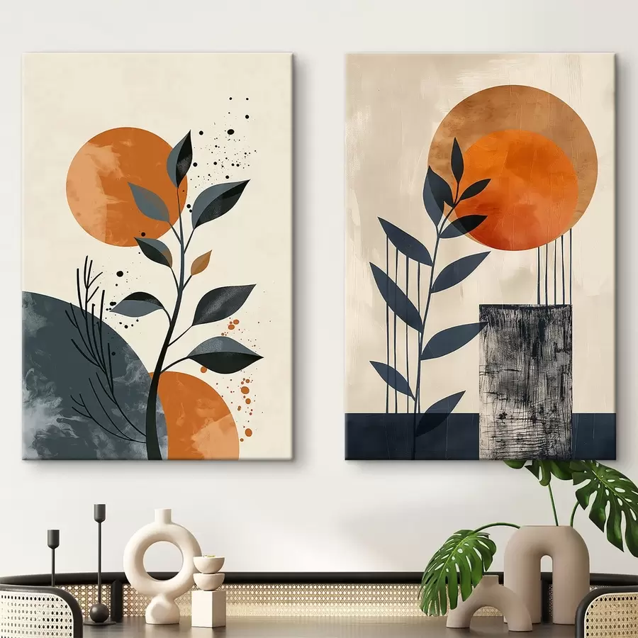 Wandbilder Laub bei Sonnenuntergang m00469